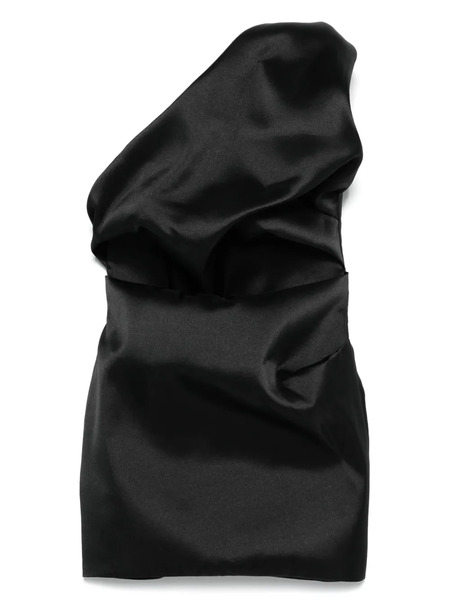  Marques'almeida Satin Draped Mini Dress - Black 