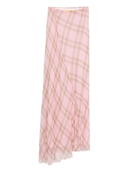  Marques'almeida Tartan-print Maxi Skirt - Pink 