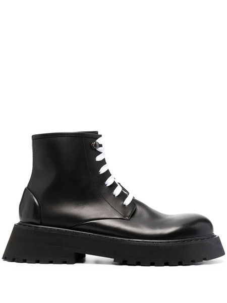  Marsèll Micarro Leather Combat Boots - Black 