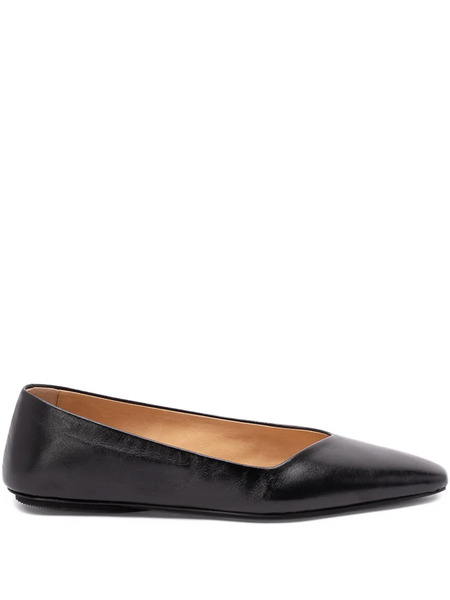  Marsèll Pointed-toe Leather Ballet Flats - Black 