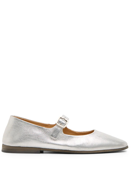  Marsèll Scivolo Leather Ballet Flats - Silver 