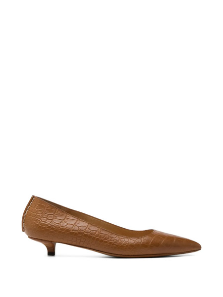  Marsèll Spino Point-toe Crocodile-effect Pumps - Brown 