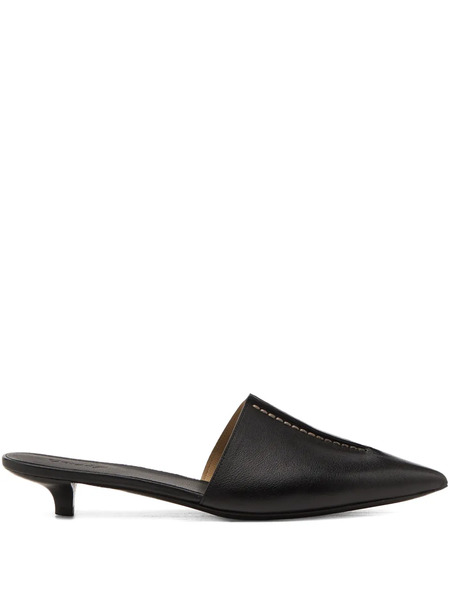  Marsèll Spino Pointed Stitching Mules - Black 