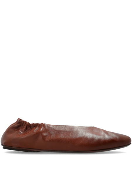  Marsèll Strascico Ruffled Ballet Flats - Brown 
