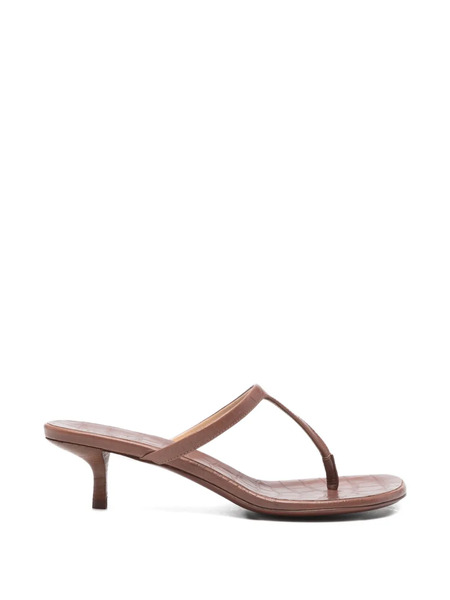  Marsèll Thong Crocodile-effect Sandals - Brown 