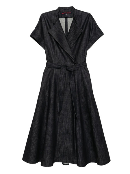  Martin Grant Denim Wrap Dress - Blue 