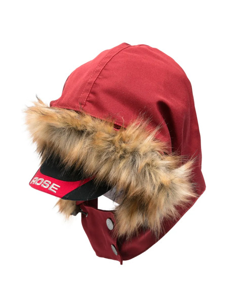  Martine Rose Fur Trim Hat - Red 