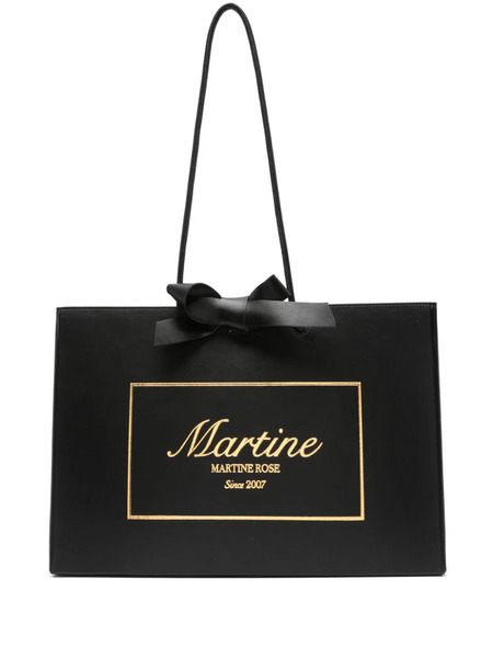  Martine Rose Logo-debossed Tote Bag - Black 