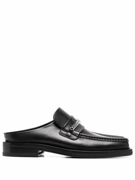  Martine Rose Square-toe Leather Loafers - Black 