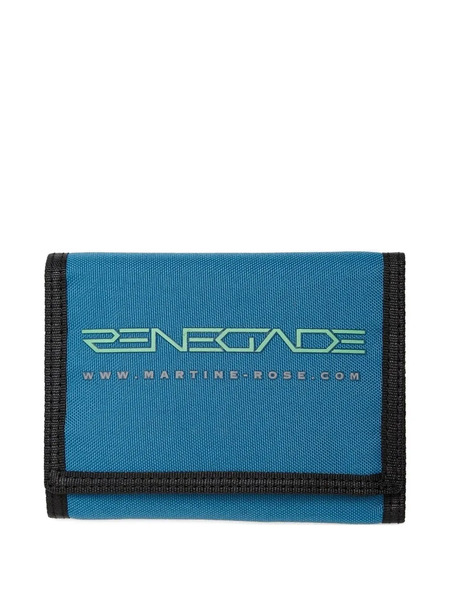  Martine Rose Text-embossed Wallet - Blue 