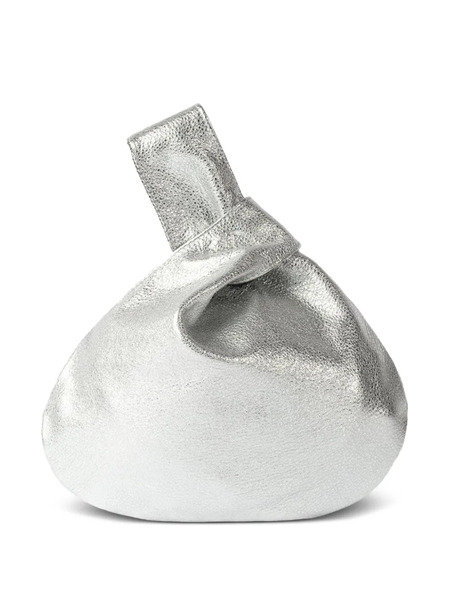  Mary Smallwood Knotted Leather Clutch - Silver 