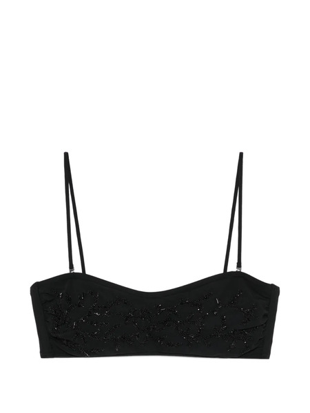  Maryan Mehlhorn Beaded Bikini Top - Black 