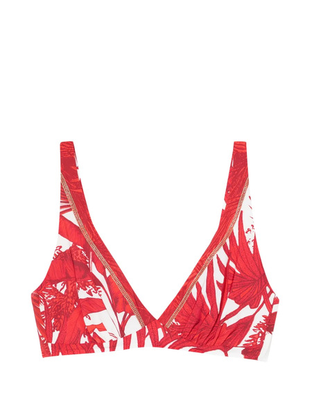  Maryan Mehlhorn Floral-print Bikini Top - Neutrals 
