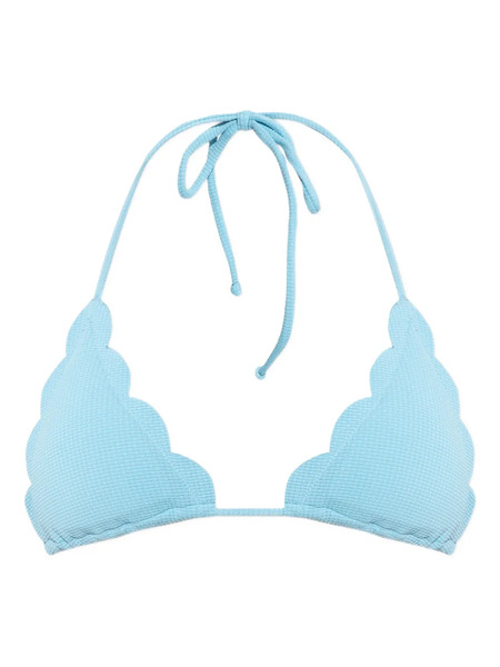  Marysia Broadway Scallop-edge Bikini Top - Blue 
