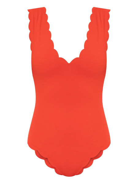  Marysia Charelston Scallop-trim Swimsuit - Red 