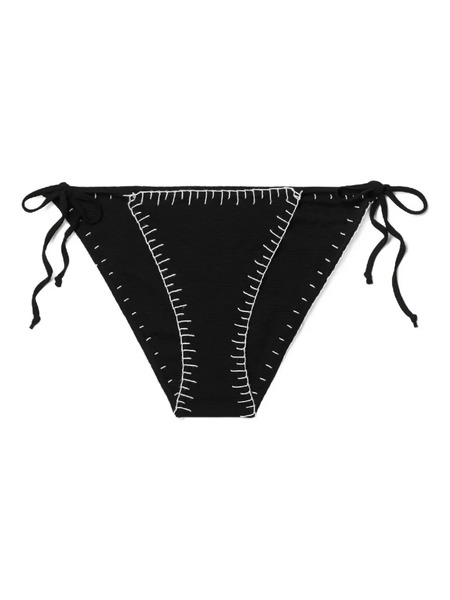  Marysia Contrast-stitching Bikini Bottoms - Black 