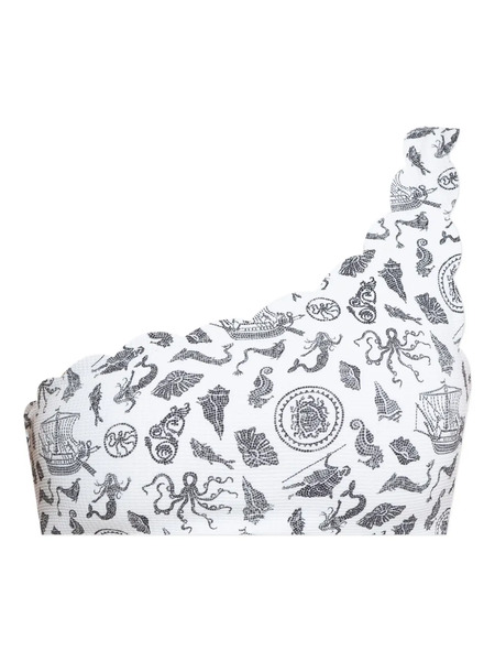  Marysia Santa Barbara Monochrome-print Bikini Top - White 