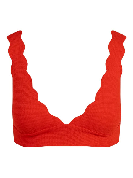  Marysia Santa Clara Scallop-edge Bikini Top - Red 