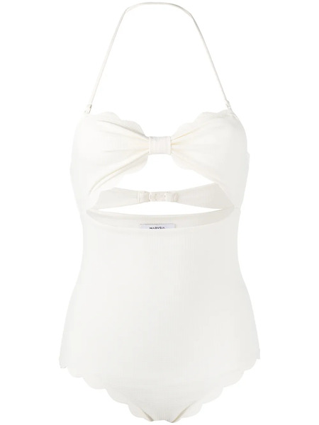  Marysia Scalloped-edge One Piece - White 