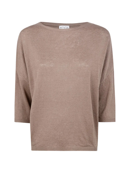  Ma'ry'ya Boat-neck Sweater - Neutrals 