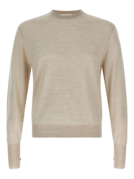  Ma'ry'ya Cuffed-sleeve Crew-neck Sweater - Neutrals 