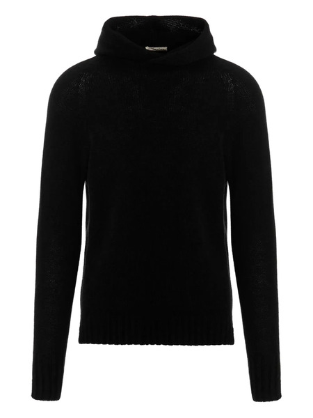  Ma'ry'ya Hooded Side-split Sweater - Black 