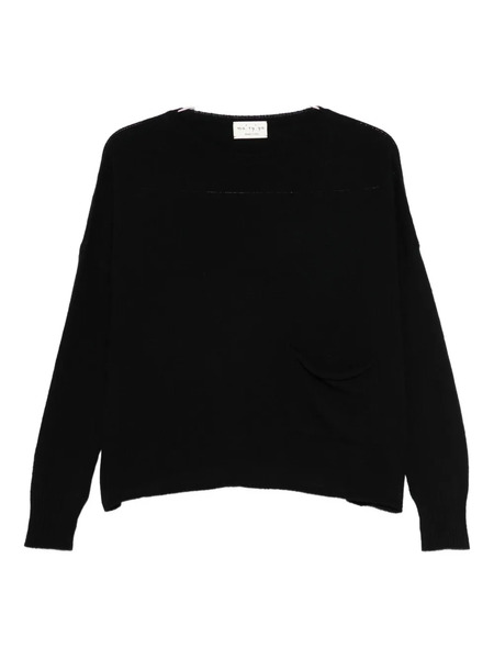  Ma'ry'ya Patch-pocket Sweater - Black 