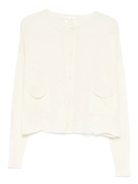  Ma'ry'ya Pocket Button-fastening Cardigan - White 