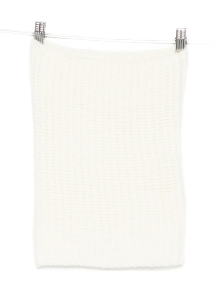  Ma'ry'ya Ribbed-knit Scarf - White 