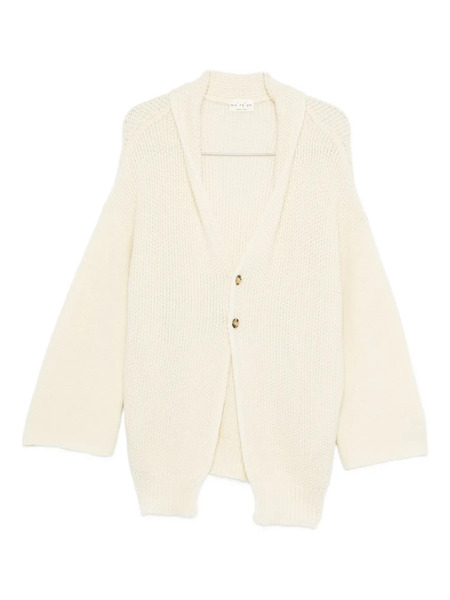  Ma'ry'ya Shawl-collar Cardigan - White 