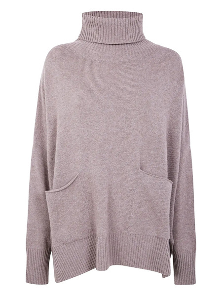  Ma'ry'ya Two-pocket Roll-neck Sweater - Neutrals 
