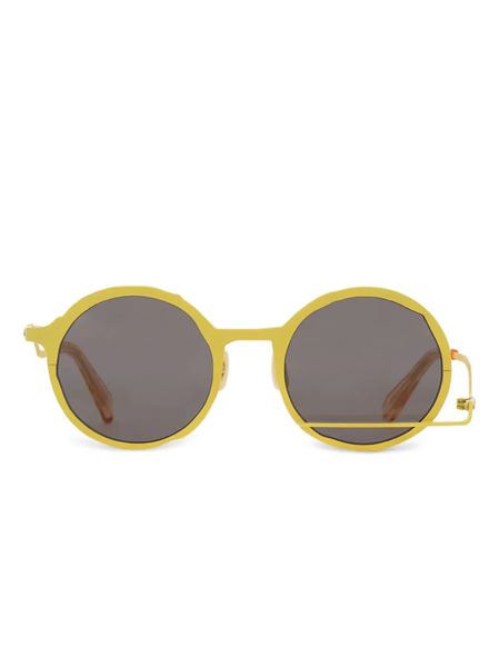  Masahiromaruyama Round Frame Sunglasses - Yellow 