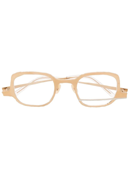  Masahiromaruyama Strap-detail Upside-down Glasses - Gold 