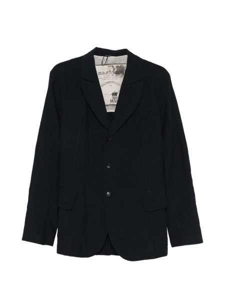  Masnada Bia Button Textured Blazer - Blue 