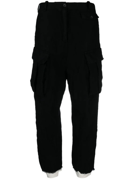  Masnada Cropped Cargo Trousers - Black 