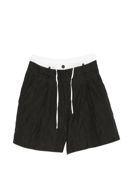  Masnada Layered Drawstring Shorts - Black 