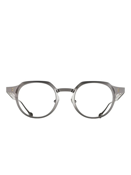  Massada White Circle Glasses - Grey 