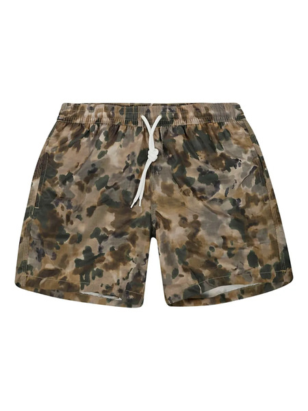  Massimo Alba Camouflage Drawstring Swim Shorts - Green 