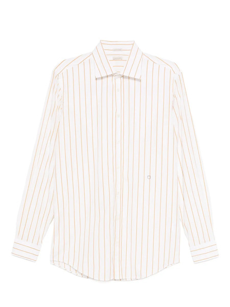  Massimo Alba Striped Cotton Shirt - White 
