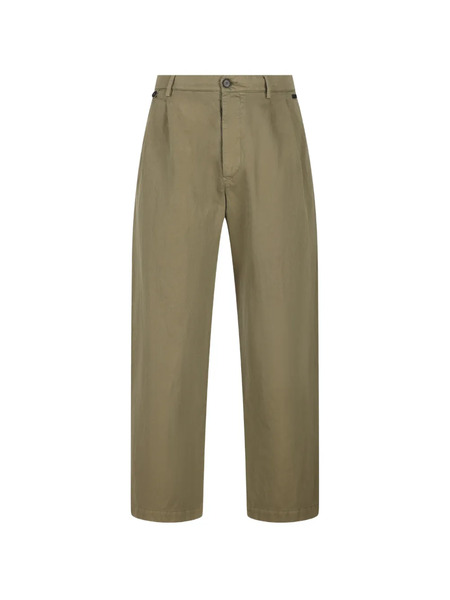  Massimo Osti Studio Pleated Logo Trousers - Neutrals 