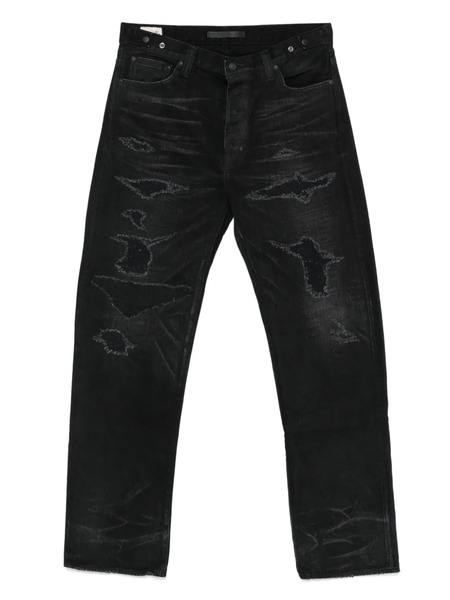  Mastercraft Union Distressed Faded-wash Jeans - Black 