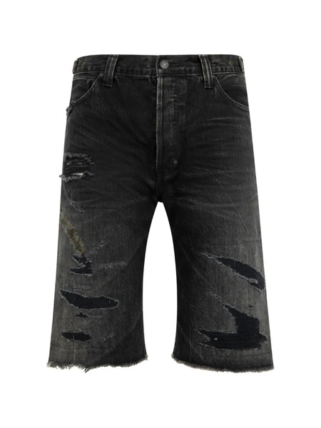  Mastercraft Union Ripped Shorts - Black 
