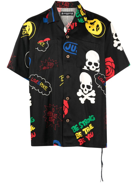  Mastermind Japan Logo-print Short-sleeve Shirt - Black 