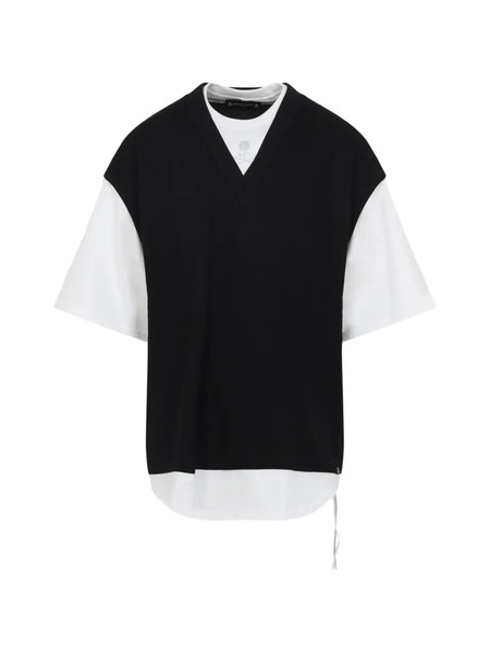  Mastermind Japan V-neck Layered T-shirt - Black 