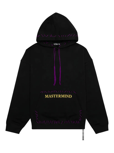  Mastermind World Hand-stitched Embroidered-logo Hoodie - Black 