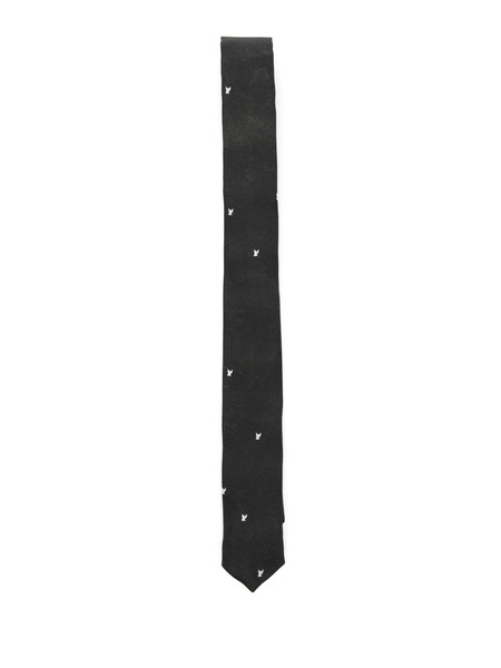  Masu Bird-print Silk Tie - Black 