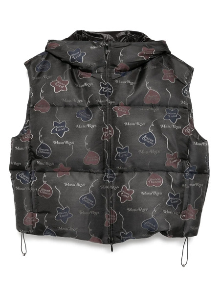  Masu Falling Balloon Down Vest Jacket - Black 