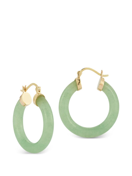  Mateo Jade Donut Hoop Earrings - Green 