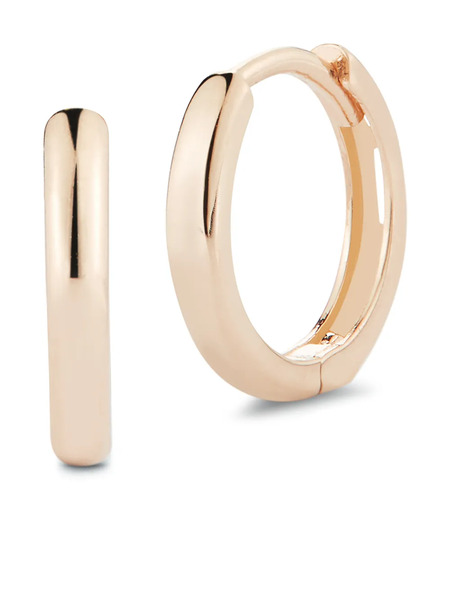  Mateo 14kt Rose Gold Huggie Hoops - Pink 