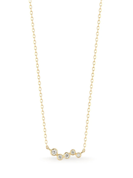  Mateo 14kt Yellow Gold Mini Wave Diamond Pendant Necklace 